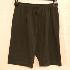 CTME olive green biker shorts